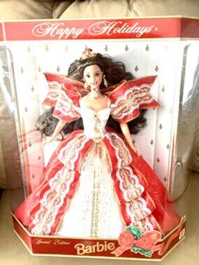 Barbie Happy Holidays Special Edition Doll Red White Gown